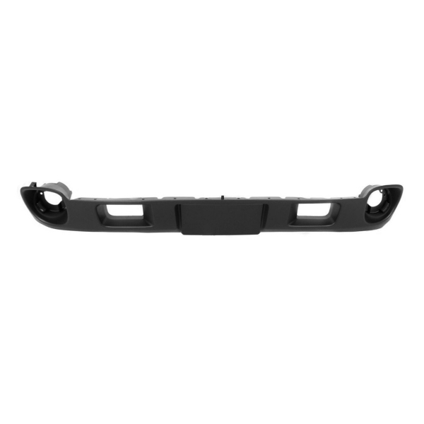 Front Lower Valance For 2011-2014 GMC Sierra 2500/3500 HD - Black Textured Plastic, Tow Hook Cut-Out